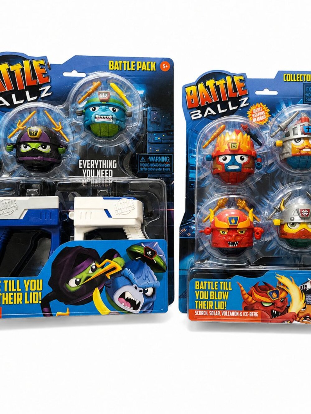 Battle Ballz Velociroar & Captain Cutlass 2 Warriors Joysticks w/ collector pack